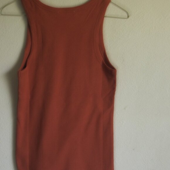 HYPVE Double Zero Ribbed Round Neck Tank Top in Baked Clay - Picture 3 of 8